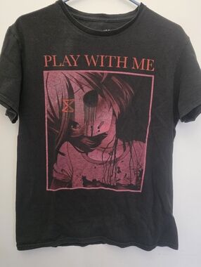 Doki Doki Literature Club "Play With Me" T-Shirt Medium Anime Game Official